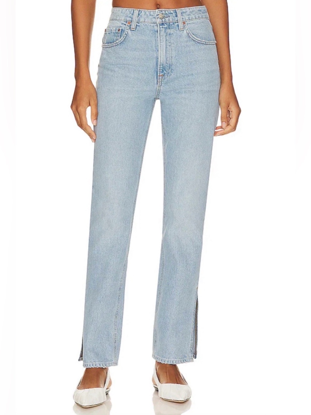 GRLFRND High Rise Boot with Slit Hem Petite Harlow Jeans
